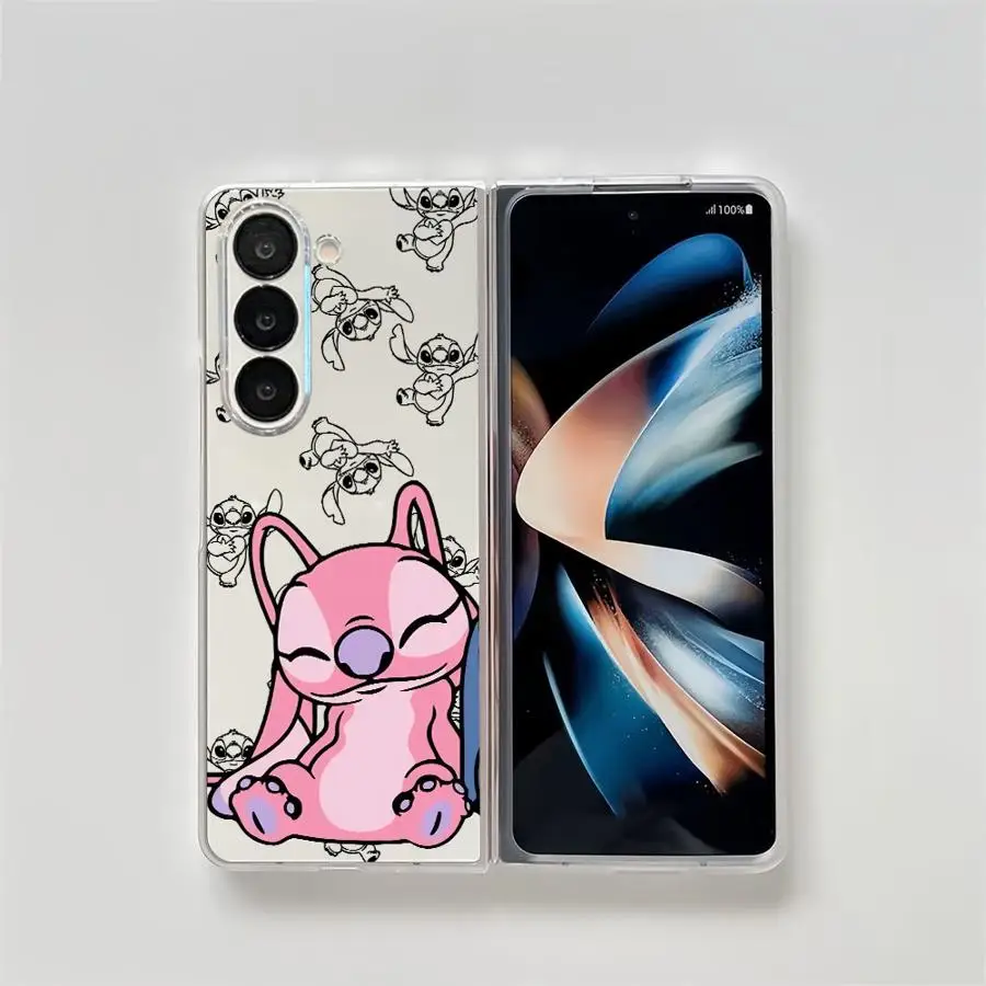 Funda rígida para teléfono Samsung Galaxy ZFold7 ZFold5 ZFold4 ZFold3 Z Fold 7 6 5 4 3 ZFold6 Disney Stitch Angle