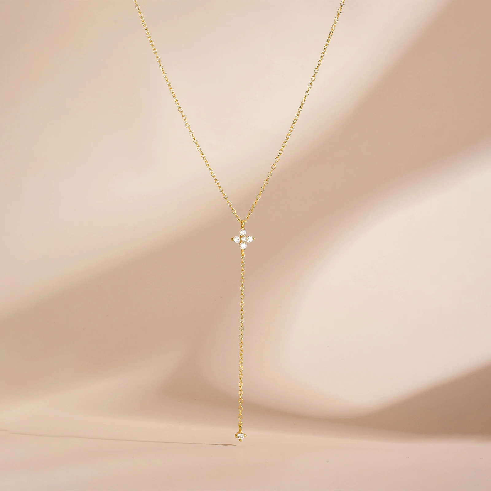 VEWANT 925 Sterling Silver Flower Pendant Y-Necklace CZ Zircon Long Chain 2026 Luxury Jewelry Women Birthday Party Gift