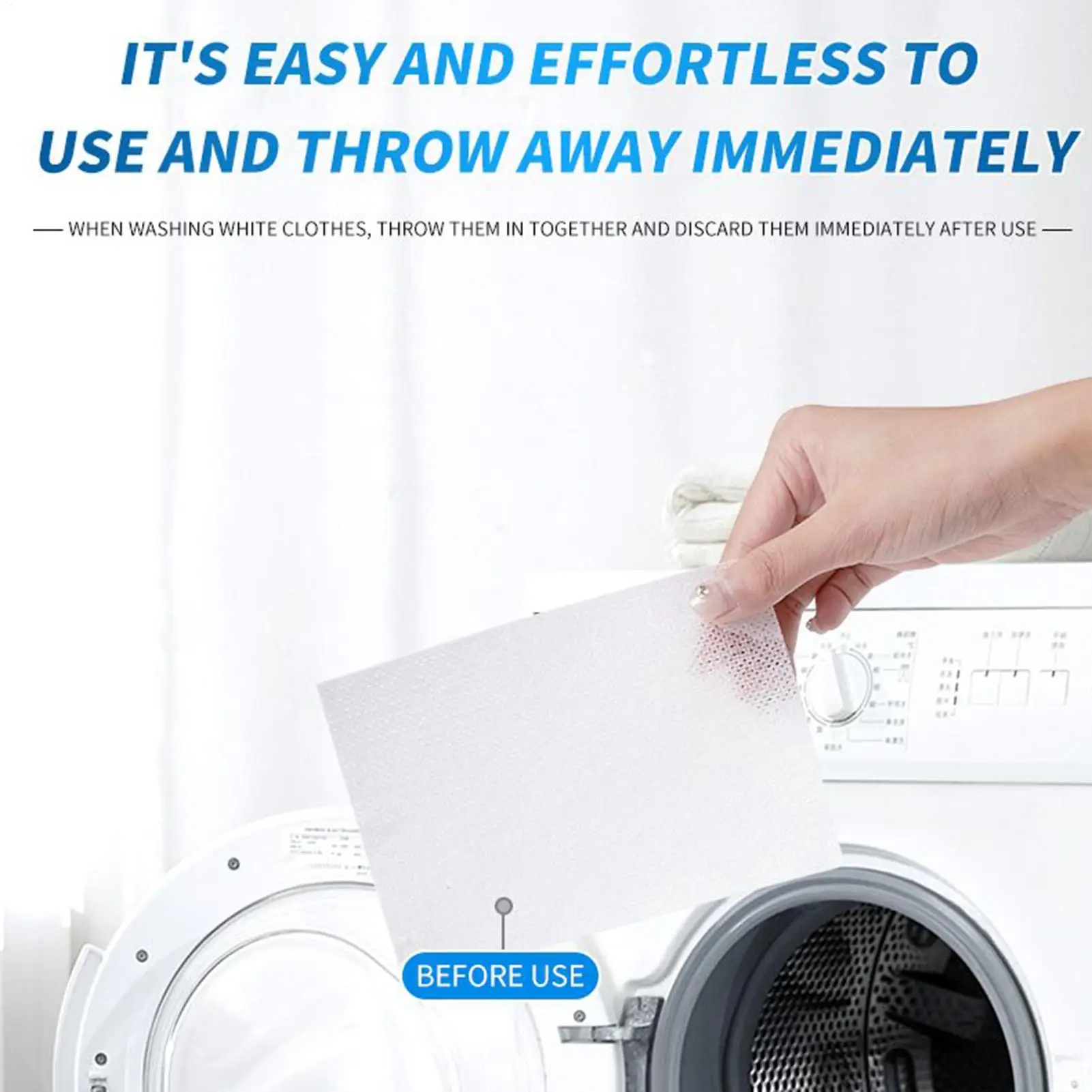 Detergent Sheets Safe Brightening Clothes Cleaning Sheets For Home Dormitory Hotel Restaurant Apartment Businesses Rental Women
