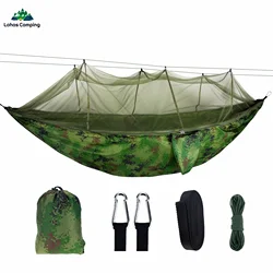 Lohascamping 2 Person Camping Hammock Mosquito Net Outdoor Furniture Bed Strength Sleep Swing Portable Hanging Garden Hammock