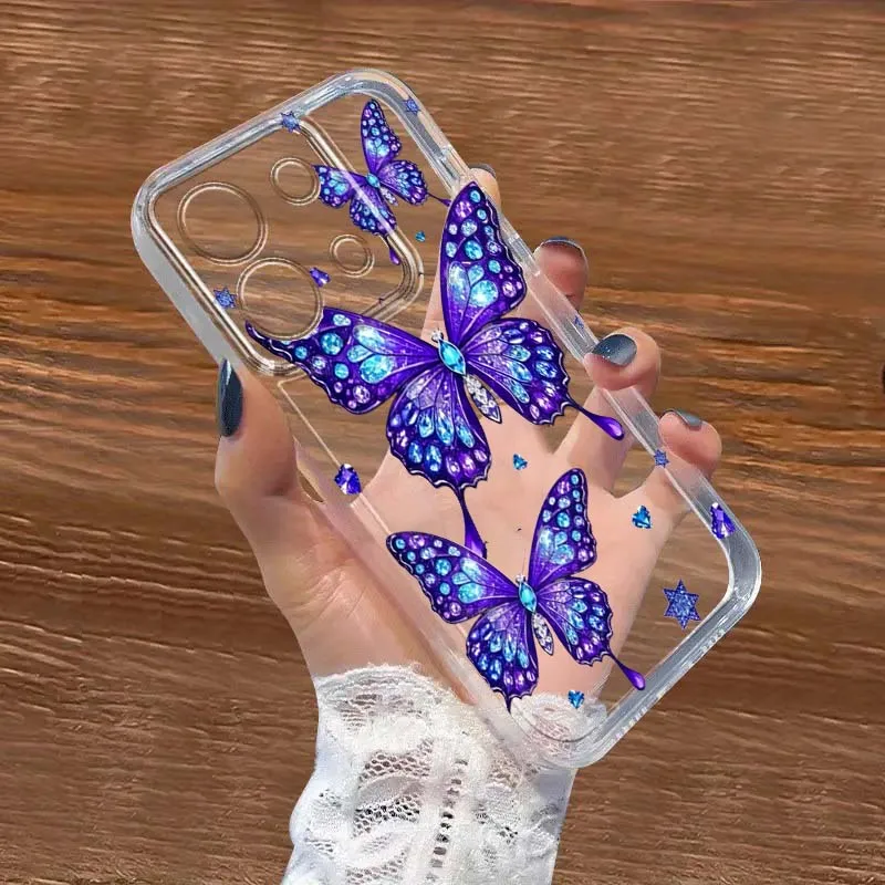 

Butterfly Art Illustration For Xiaomi Redmi 10 11 K30 K40 K50 K60 K70 Pro Prime Plus Ultra Zoom 5G Transparent Phone Case
