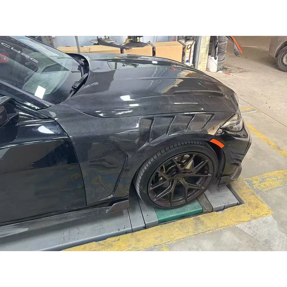 

JCHEY Car Front Bumper Side Fender Fin Splitters Spoiler Carbon Fiber for BMW 4 Series G22 G23 2019-2024 FRP Body Kit