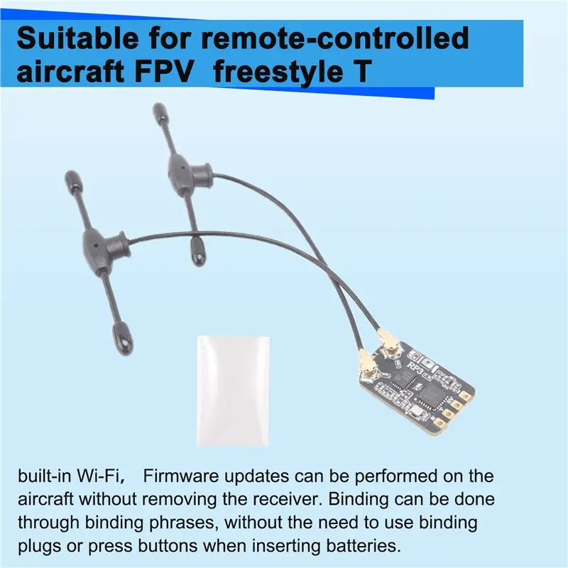 ABJA-RP3 Dual Antenna Receiver Diversity Expresslrs ELRS 2.4GHZ Nano Receiver For RC Airplane FPV Freestyle Tinywhoop Accessorie - view 5