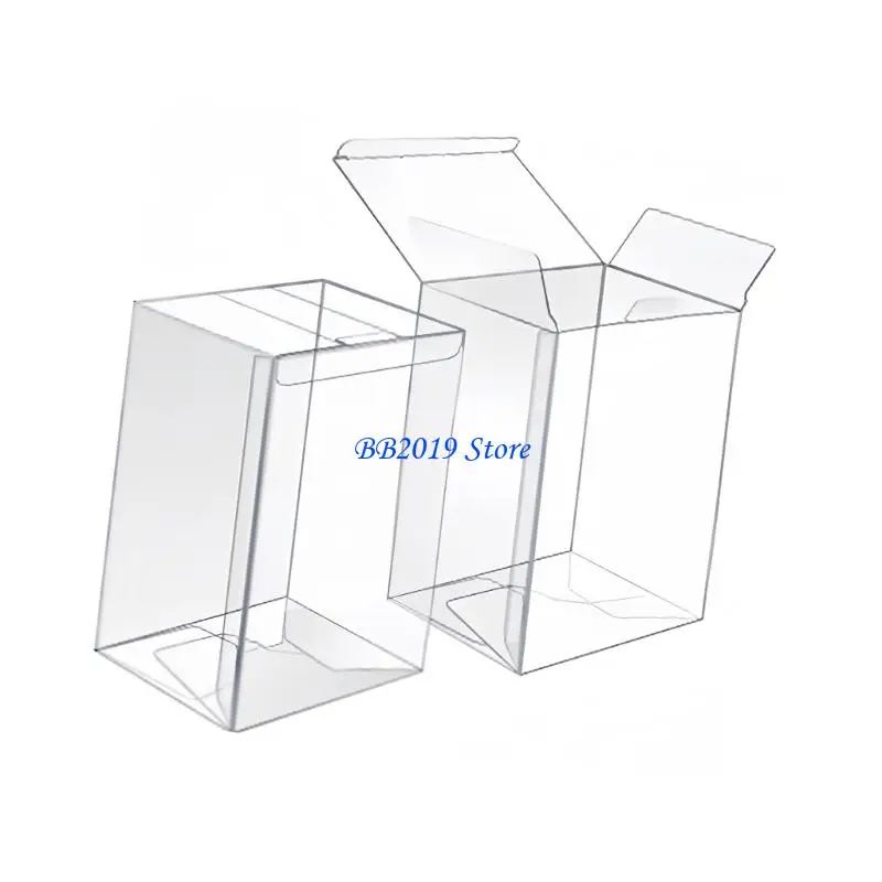 

Q0KB Упаковочная коробка из ПВХ Водонепроницаемый защитный чехол Прозрачный витринный шкаф для коллекции карт