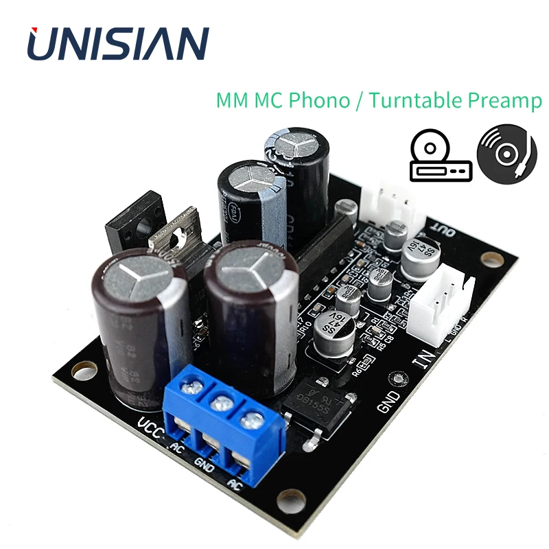 UNISIAN MM MC Vinyl Record Player Preamplifier Audio Preamp Board For Phono / Truntable CD Player