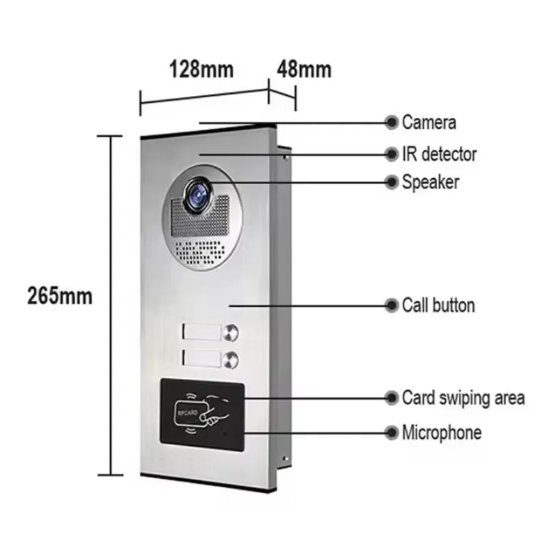 Real-Time Surveillance Video Intercom Smart Building Door Phones for Large Structures Apartments Real-Time