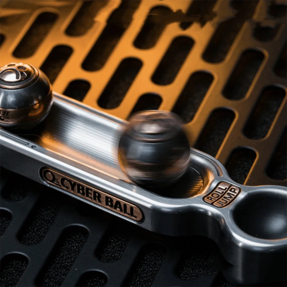 DZ 사이버 볼 EDC 피젯 슬라이더 스피너 금속 안티 스트레스 장난감 ADHD 불안 완화 감각 집중 피젯 장난감