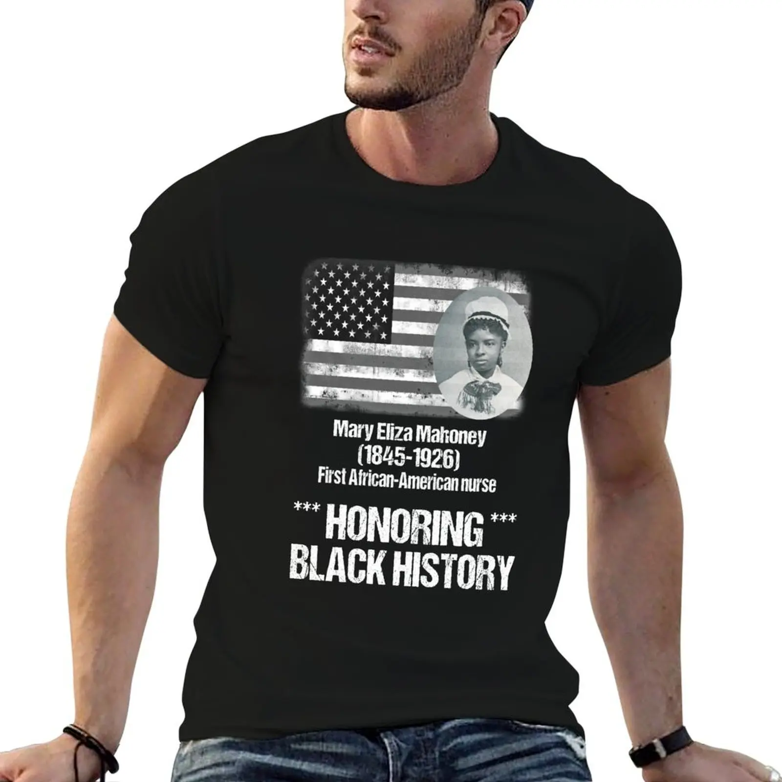 First African American Nurse Mary Eliza Mahoney T-Shirt anime tees big and tall t shirts for men