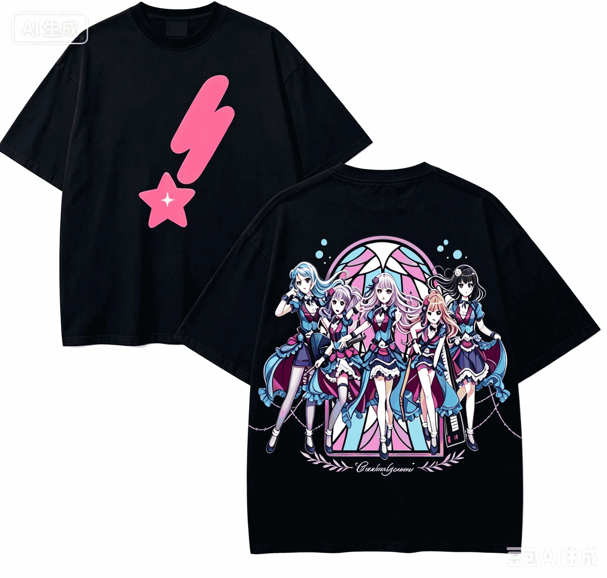 BanG Dream! Anime Lover T-shirt Harajuku Cotton New Model High Street Retro Fashion Unisex Oversized high quality Breathable tee