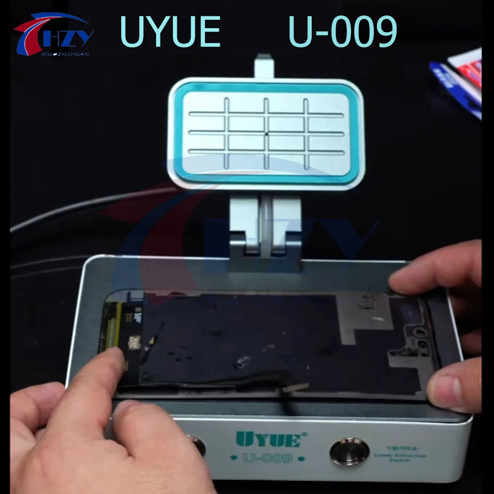 UYUE U-009 Dual Independent Vacuum Pump Screen Alignment Tool Foldable Bracket For Phone Flat Curved LCD Screen Repair Tools