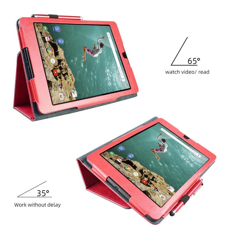 For Google Nexus9 Case Luxury Flip Folio Cover Leather Case Android 5.0 Lollipop Tablet HTC Nexus 9 Protective Skin image 2