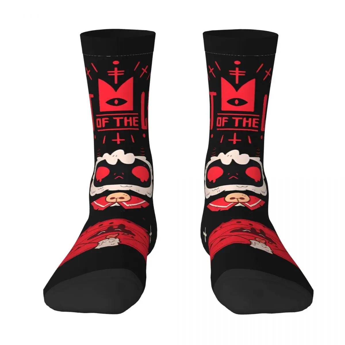 Happy Funny Men's compression Socks Slick Vintage Harajuku Cult Of The Lamb Hip Hop Novelty Casual Crew Crazy Sock Gift Printed