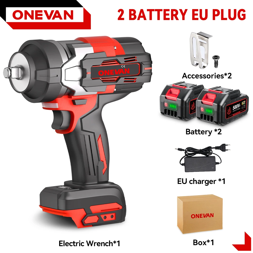ONEVAN 2800N.M Akku-slagmoersleutel, draadloos, voor autoreparatie, demontage, schroevendraaier, elektrisch gereedschap, geschikt voor Makita accu.