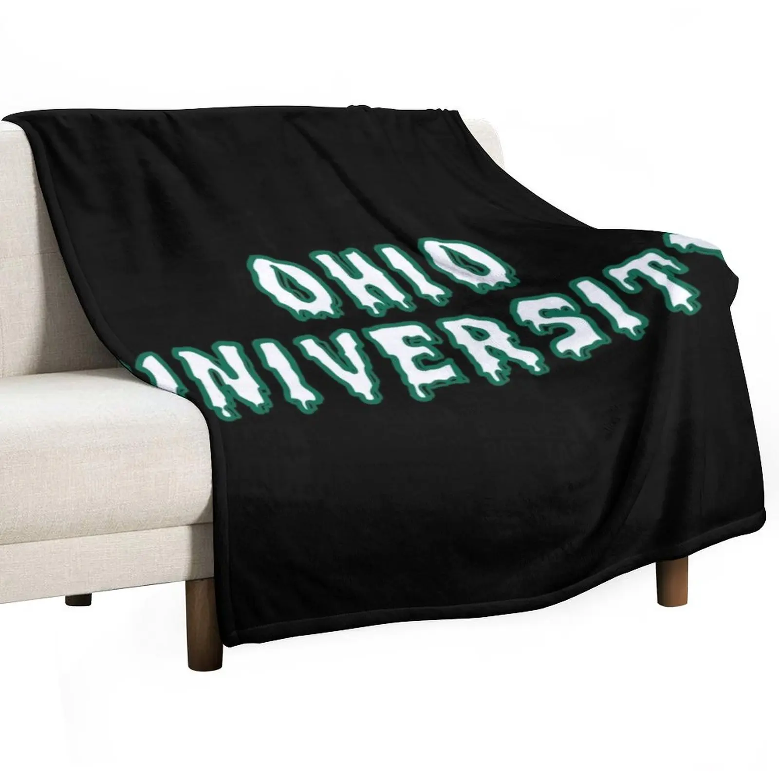 

Ohio University Drippy Throw Blanket Cozy Sofa Blanket for TV Watching Napping