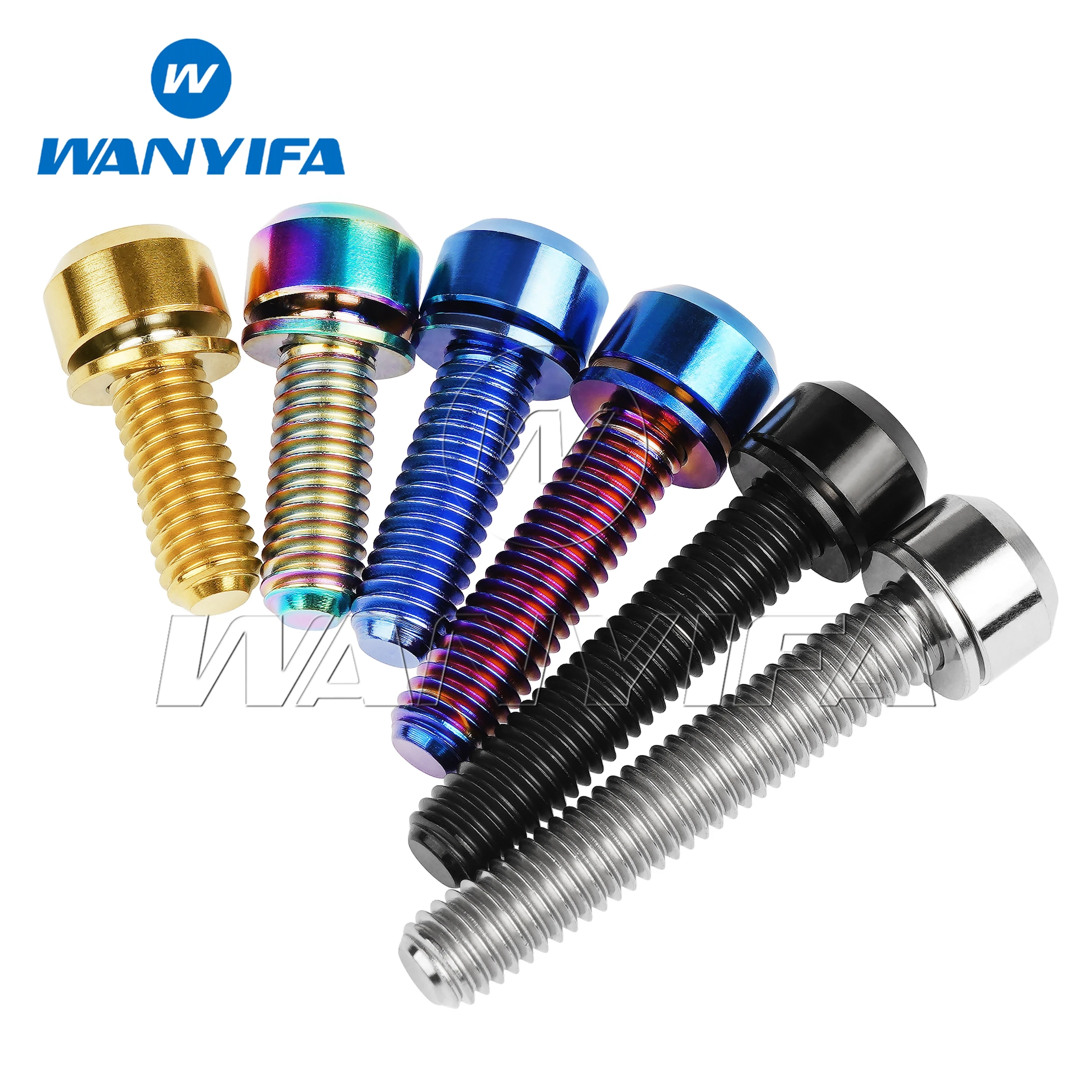 Titanium Bolt M6x16/18/20/25/30/35mm Allen Hex Screws with Washer for Bicycle Disc Brake Upgrade V brake Hub Fixed