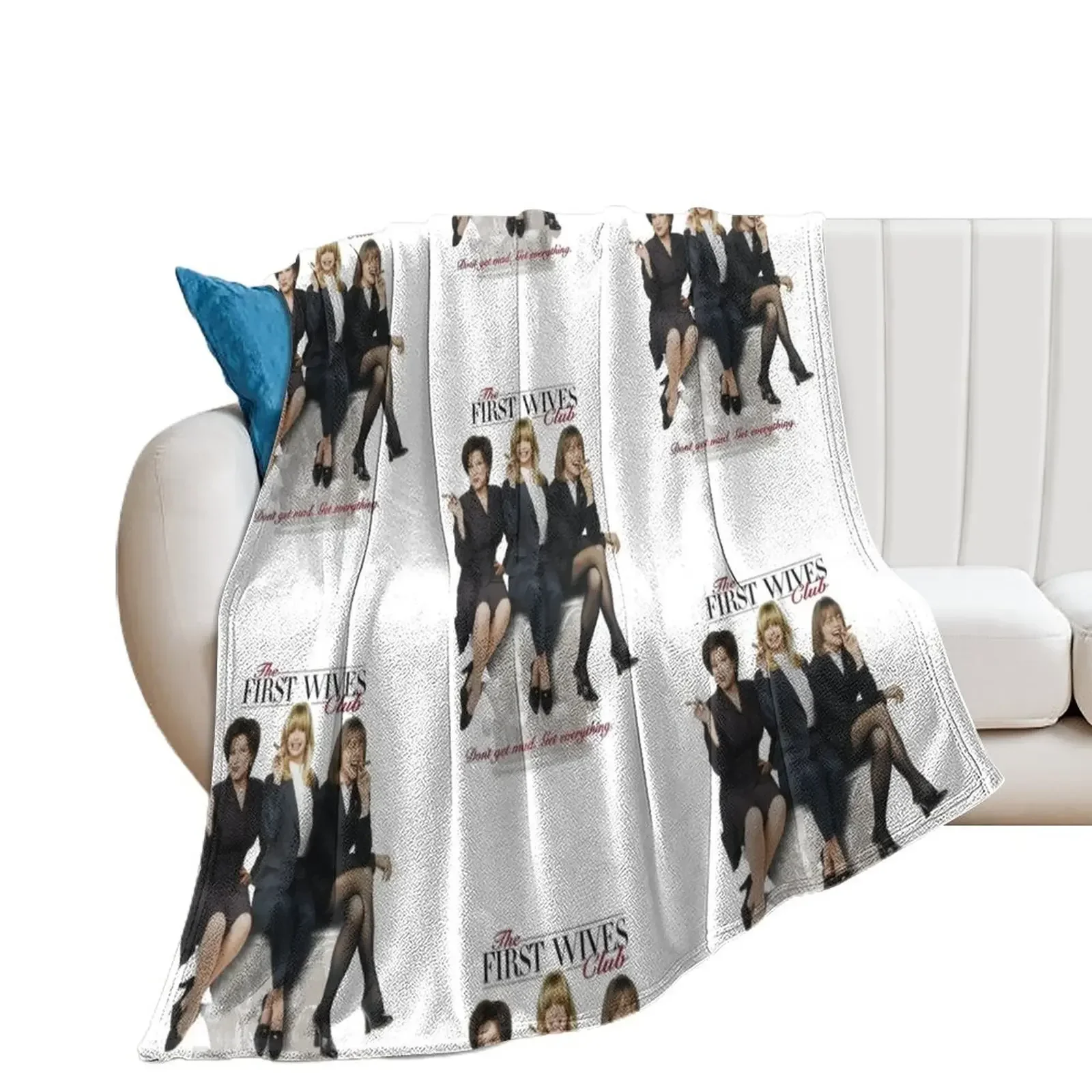 

First Wives Club (1996) movie poster - Goldie Hawn, Bette Midler, Diane Keaton Throw Blanket Travel Hairys Blankets