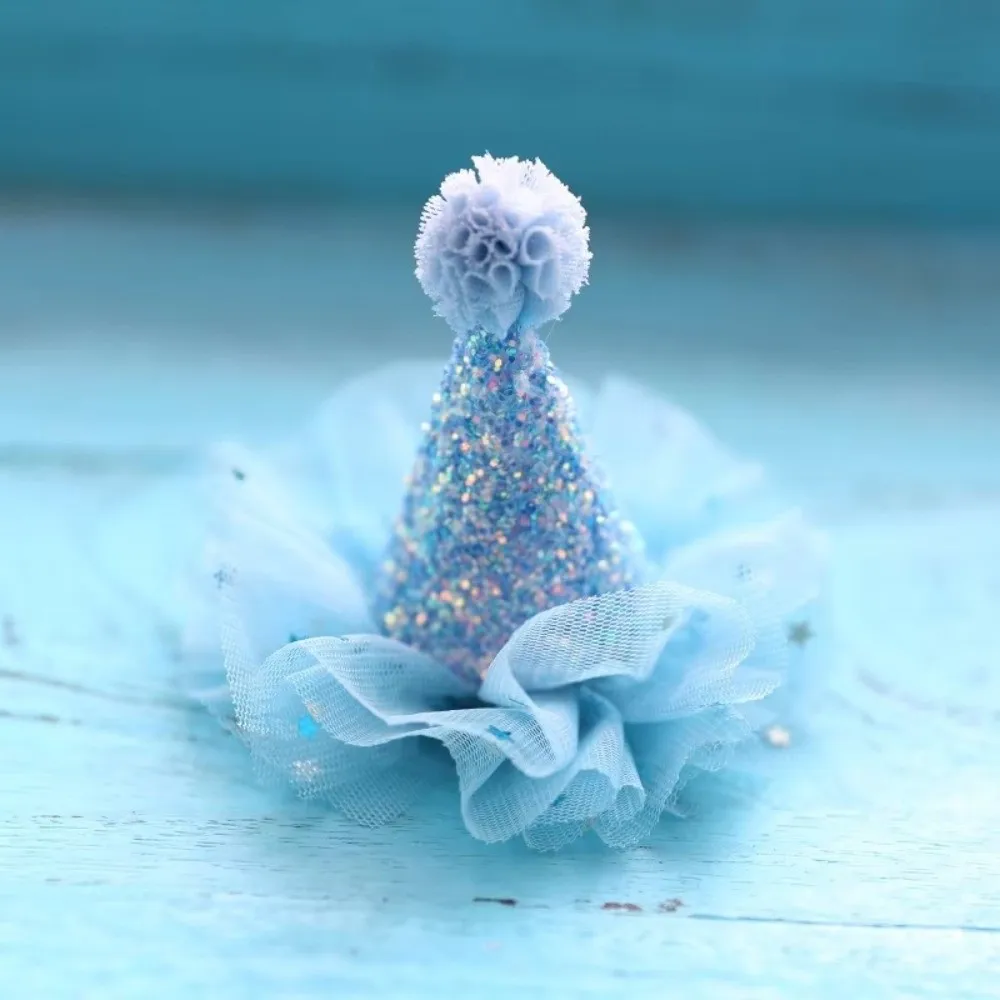 

New Glitter Birthday Hat Colorful Sparkling Sequin Lace Headband Hair Accessories Hairclip Party Hat Birthday Party Props