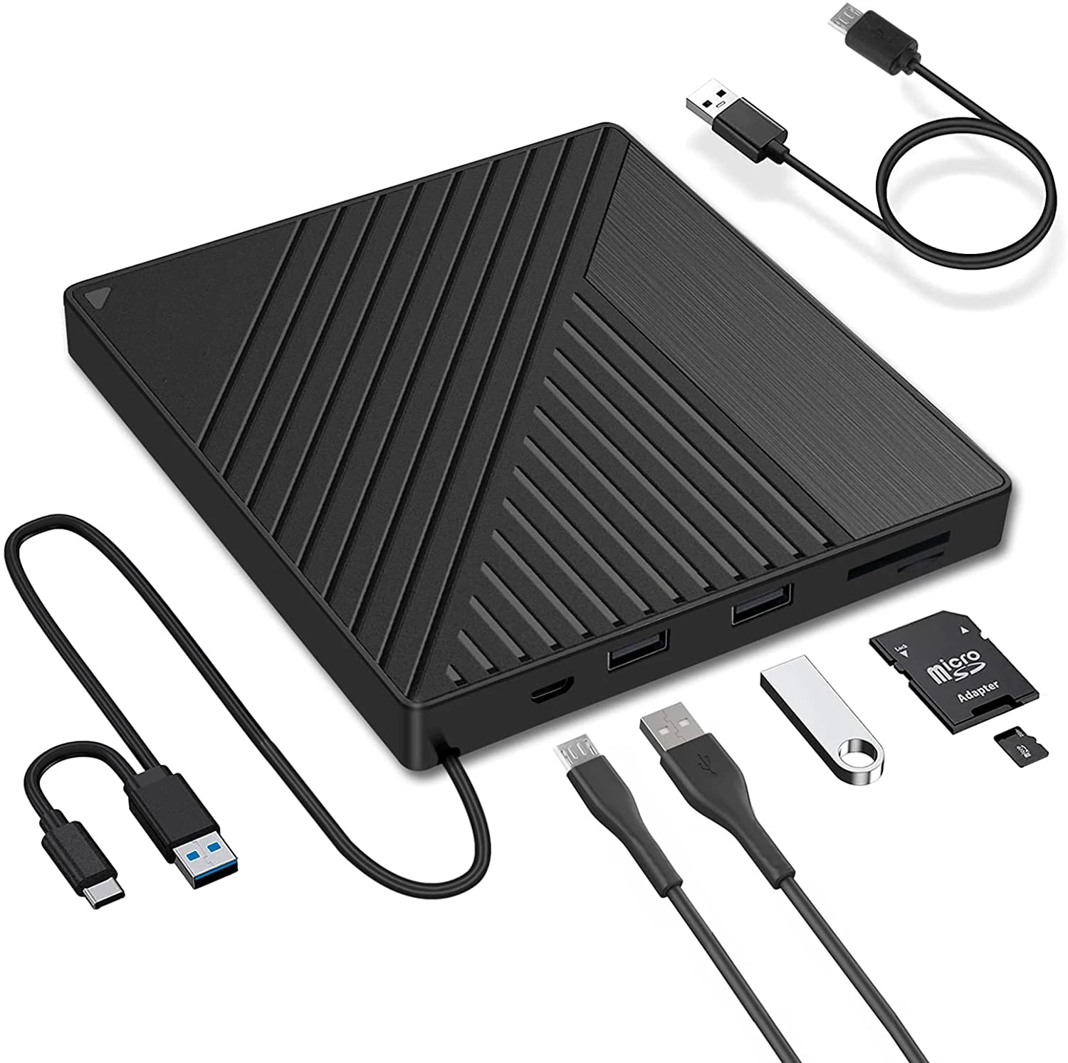 

Hooqu External Blu-Ray Burner Drive USB 3.0 DVD Players Blu-Ray Writer Reader CD DVD Burner 3D Slim Optical Drive For Windows/IO