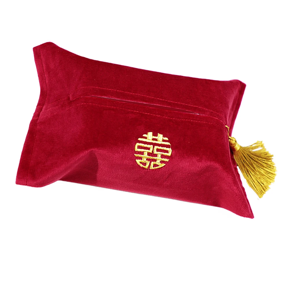 

Wedding Decor Tissue Bag Paper Container Holder Large Capacity Cloth Material Home Office Travel Party Supplies Pocket