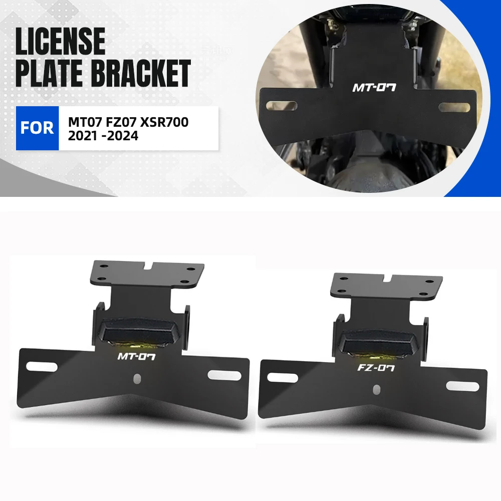 

2024 MT07 FZ07 For YAMAHA FZ-07 MT-07 XSR700 2021 2022 2023 Rear Tail Tidy Fender Eliminator License Plate Holder Bracket mt-07