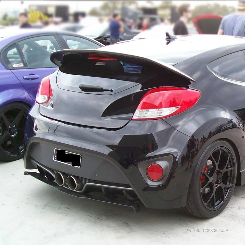 

Suitable for Hyundai Veloster carbon fiber modification parts, D- personalized spoiler, devil-style large rear wing