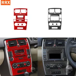 For Benz B Class W245 2005-2011 Radio Air Conditioning Outlet CD Control Panel Trim Real Carbon Fiber Car Interior Accessory