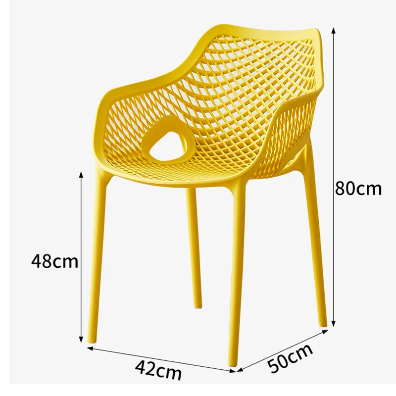 Outdoor Dining Chairs Plastic Minimalist Design Comfortable Lounge Designer Balcony Dining Chairs Home Furniture Stuhl HBDC