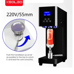 XEOLEO Commercial Tin Can Seamer 55mm Aluminum Beer Automatic Can Sealing Machine Cola Sealing Capping Machine Milk Tea Shop