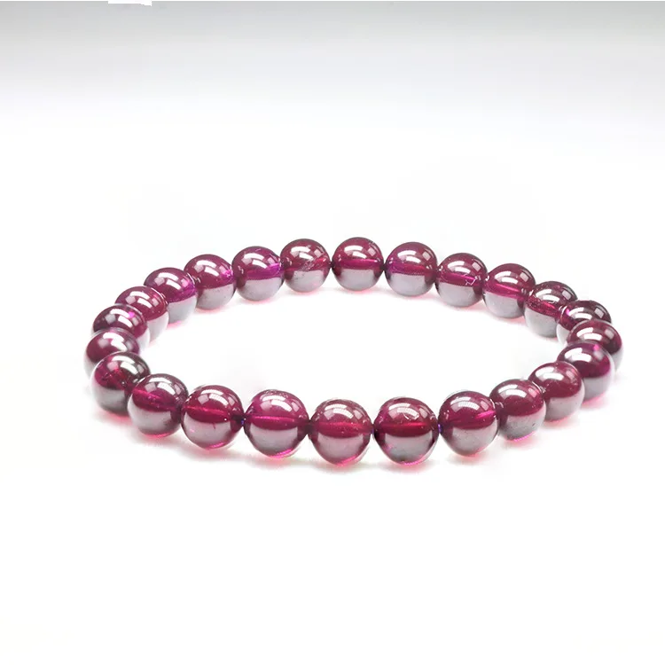 Natural Brazilian Purple Garnet (Almandine) Multi Strand Bracelet Women Crystal Beaded Jewelry Gift Wholesale