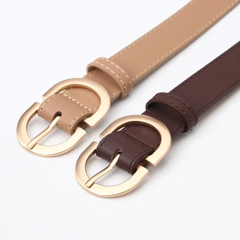 Fashion Pu Leather Waist Belts Women for Jeans Double D Buckle Ladies Belt for Dresses 10 Colors Available Wild Waistband Ladies