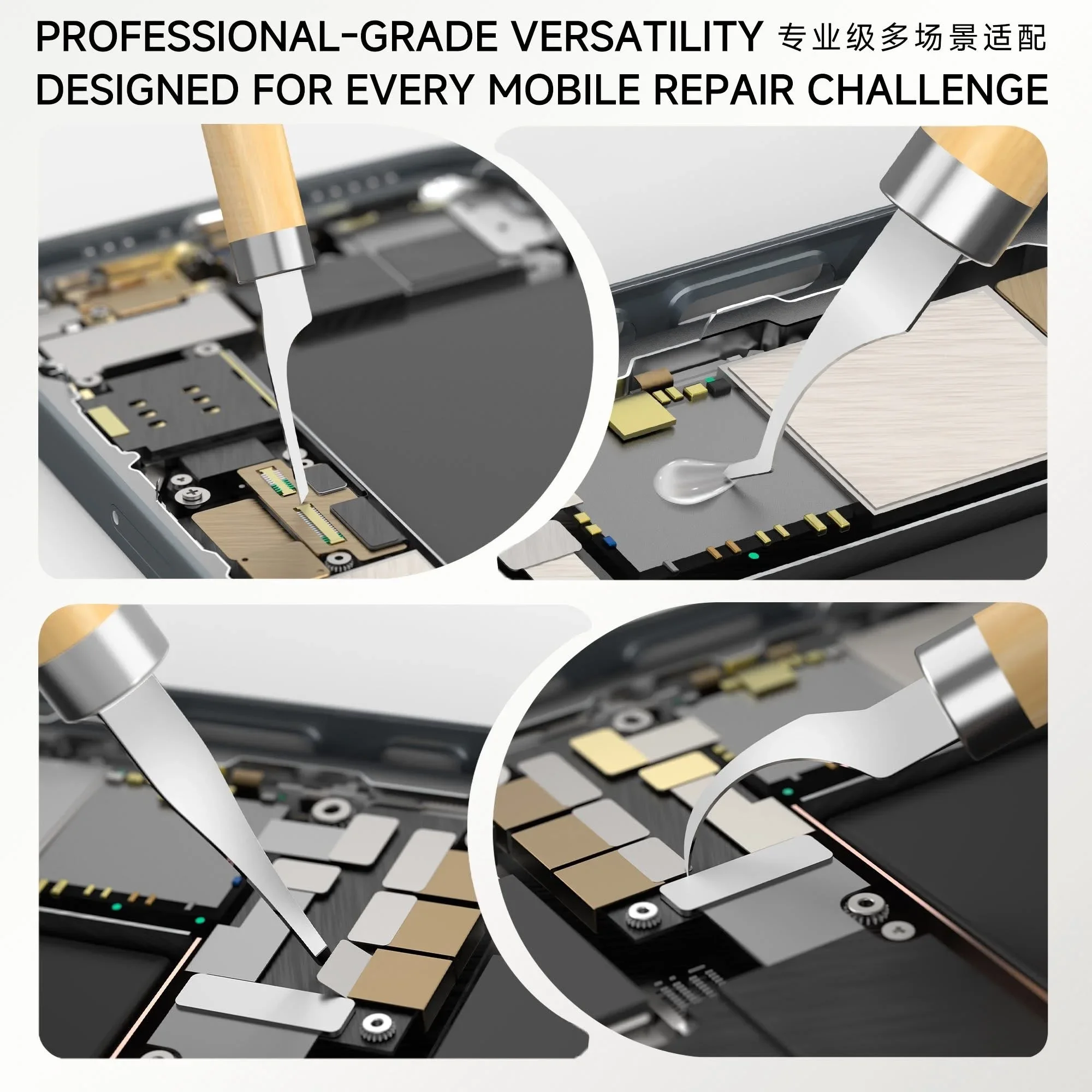 RF4 RF-KH15 repair specific black blade scraper motherboard chip degreasing pry blade scraping carving multi-purpose tool