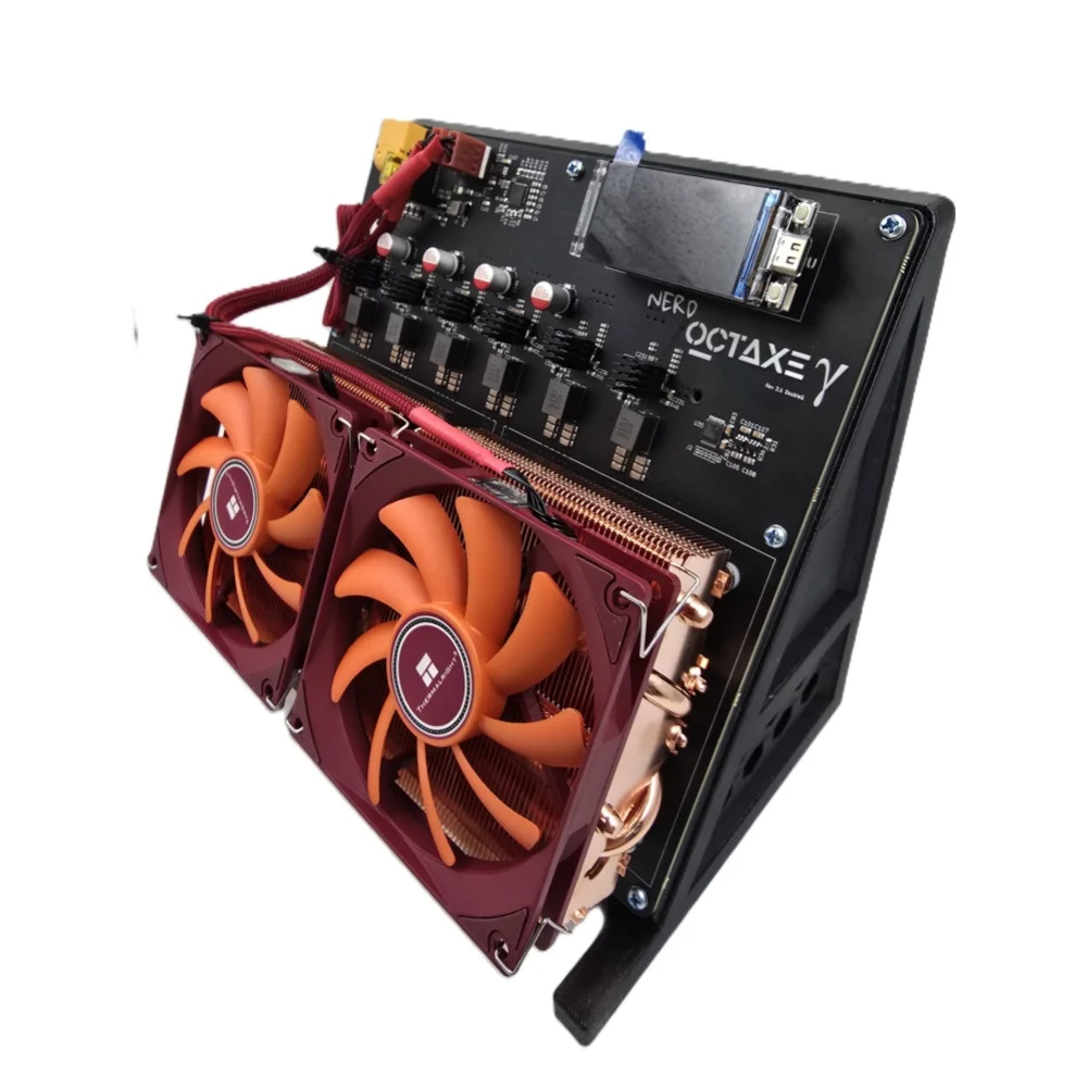 NerdOCTAXE γ Rev3.1 12TH/s Solo Bitcoin Miner BM1370 ASIC 20J/TH 240W Full Copper Heatsink Fan Low Noise Home BTC Mining Machin