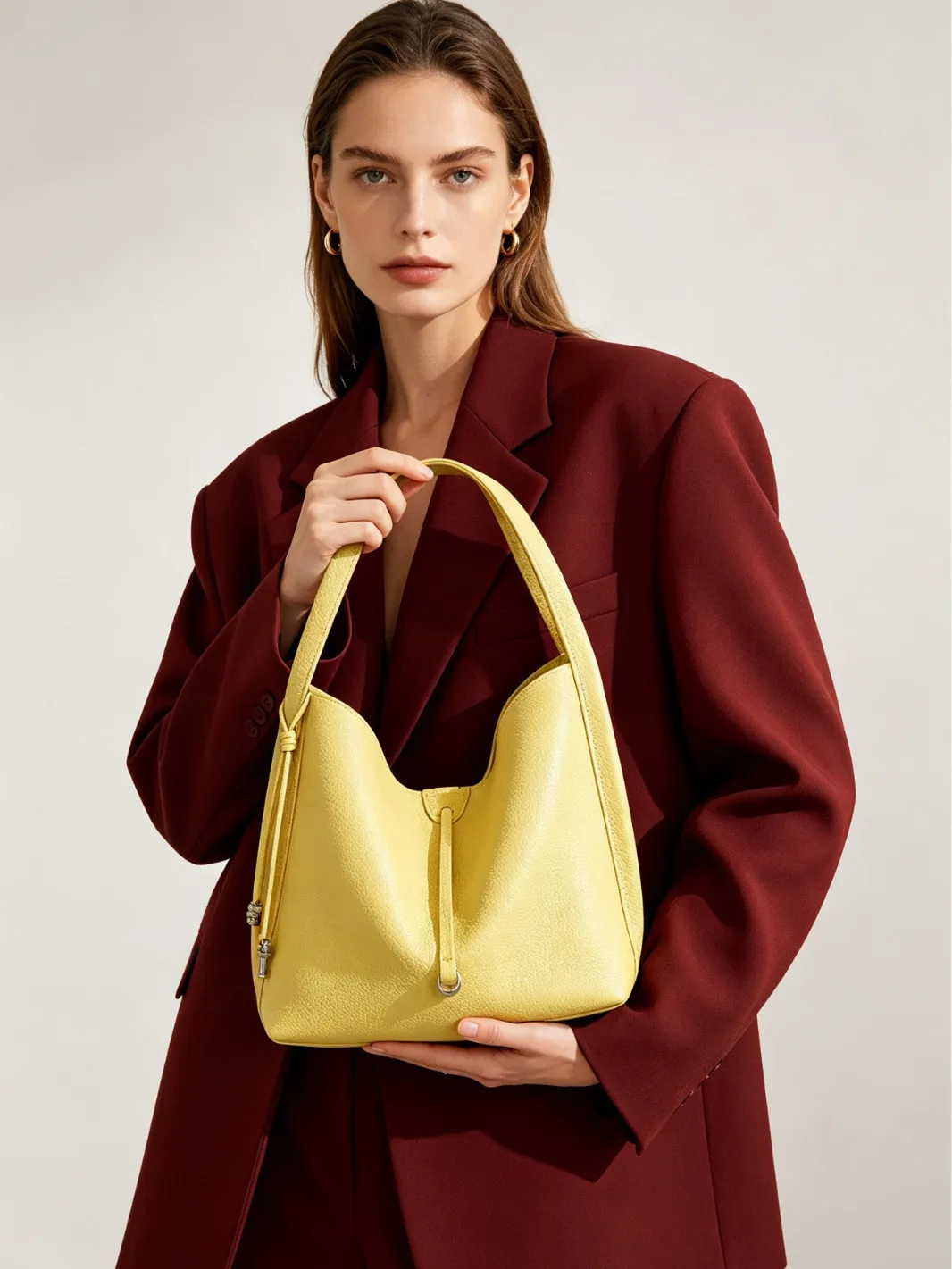 Frosted Cowhide Genuine Leather Large Capacity Women Luxury Crossbody Bag Handbag Shoulder Bag High Quality Vintage Bucket Bag