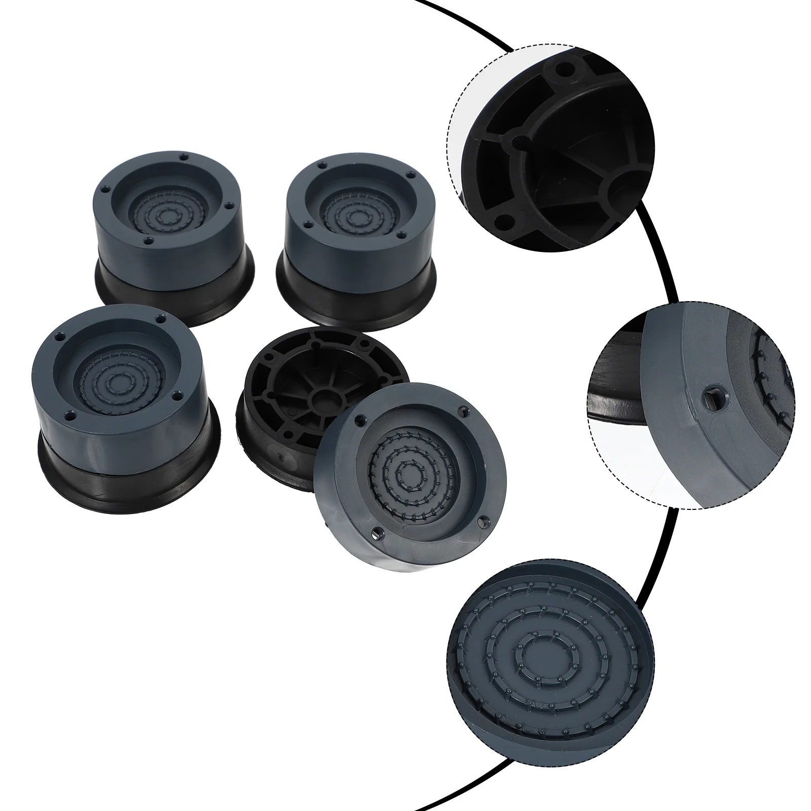 4 قطعة منصات مضادة للانزلاق غسالة دائم عدم الانزلاق وسادة القدم مثبت للصدمات منع الاهتزاز الحد من الضوضاء