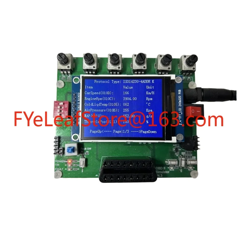 OBD emulator /ECU J1939/ELM327 test development/vehicle to everything