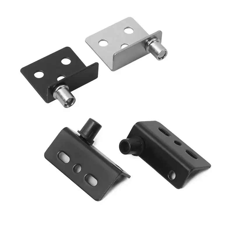 2PCS Thickened stainless steel concealed hinges, upper and lower door pivots, angle brackets, suitable for wooden cabinet bodies