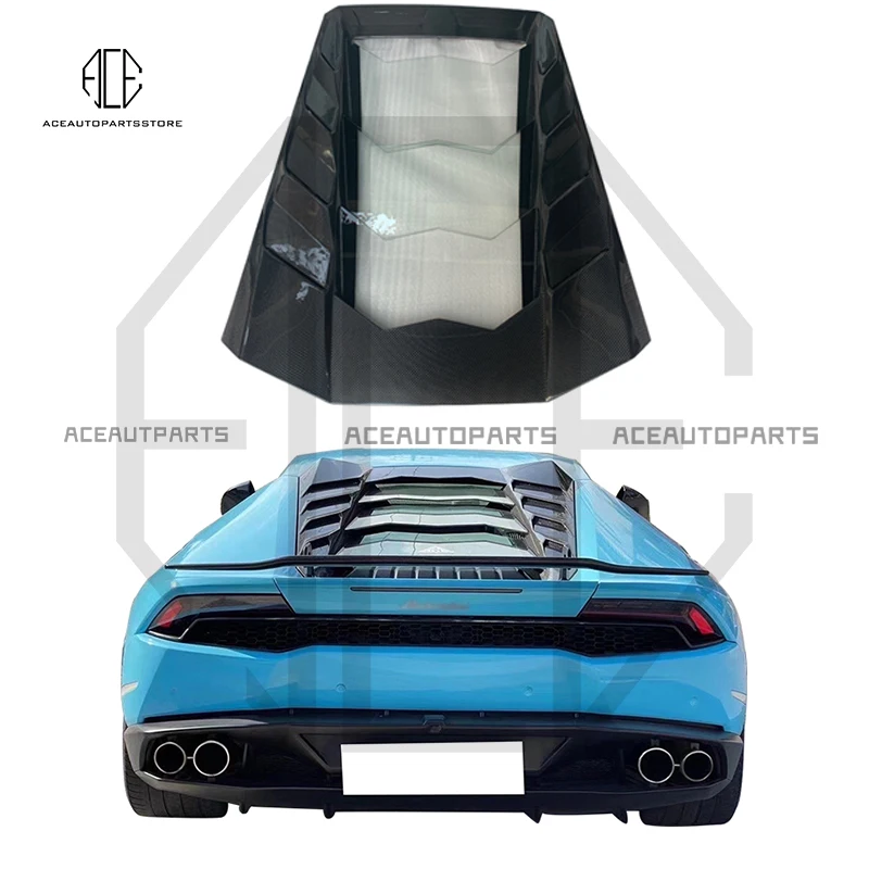 Rear Hood Carbon Fiber Compatible For Lambogini Huracan LP610 LP580 Racing Rear Carbon Transparent Engine Cover