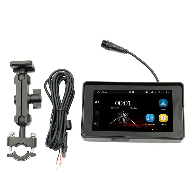 Strange Wireless Carplay Android Auto MP5 Player 5Inch Motorcycle Navigation Screen Bluetooth Portable Waterproof Display Unit