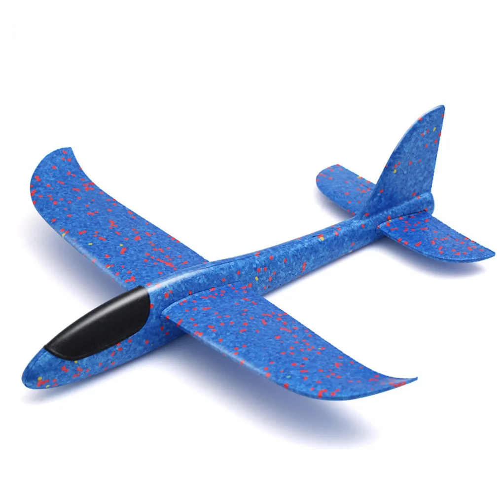 Aviones planeadores voladores de lanzamiento manual para niños de 35CM/48CM, juguetes para niños, modelo de avión de espuma, juguetes divertidos al