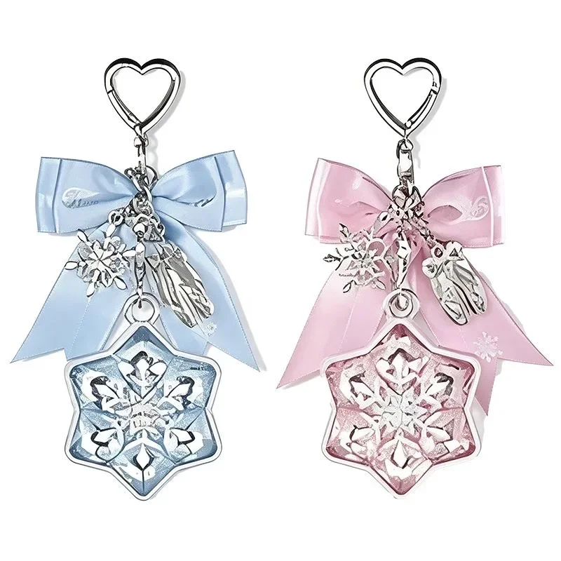 Flowerknows Snow Ballet Highlighter Dust Setting Powder Charm Shimmering Diamond Glow,Portable Makeup Pendant Phone Strap
