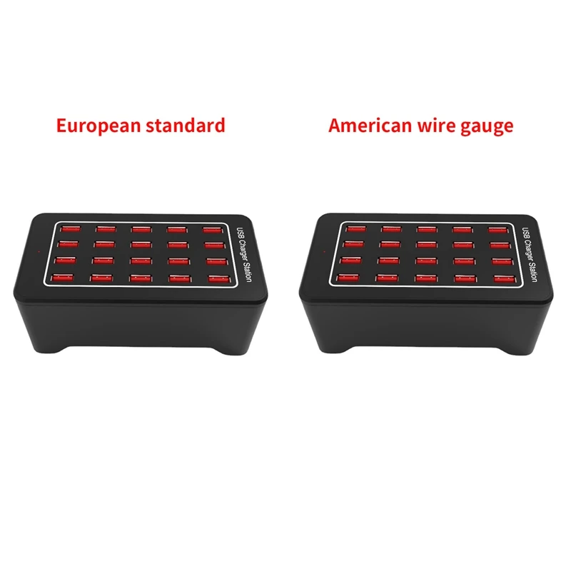 

USB Charger 20 Ports HUB 100W Universal Wall Desktop Fast Charging Station Dock For Mobile Phone Power Adapter Durable US Plug