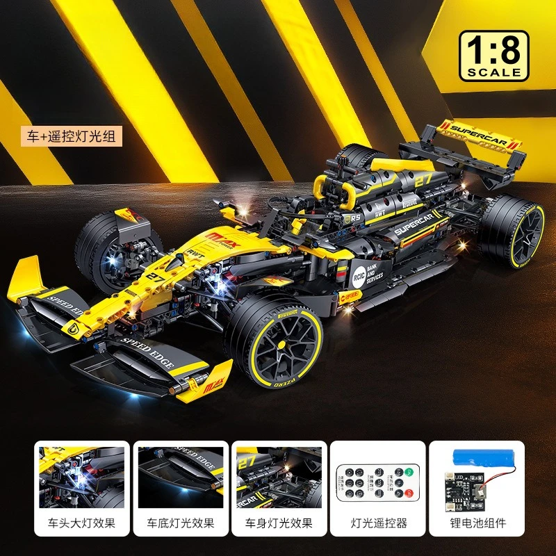 1:8 Simulatie Snelheid Racing Model Bouwstenen Kit Sportwagen Serie Creatieve Montage Bakstenen Voertuig Speelgoed Aanpasbaar Kid Gift