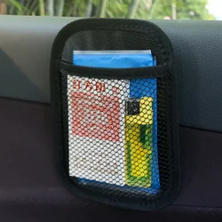 Car Organiser Storage Bag Adhesive Mesh Pocket Pocket Phone Holder Sundries Nets Interior Accessories 20*14CM 12*17CM Universal