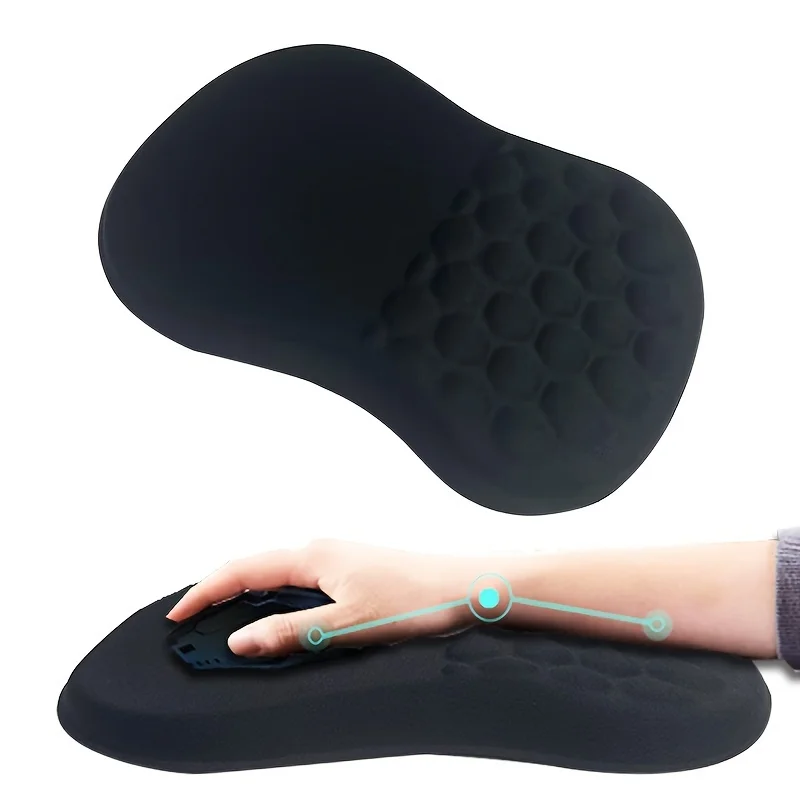 

1pc Ergonomic Mouse Pad With Wrist Support, Wrist Rest Pain Relief Mousepad With Non-Slip PU Base, Ideal Mouse Pads For Home & O