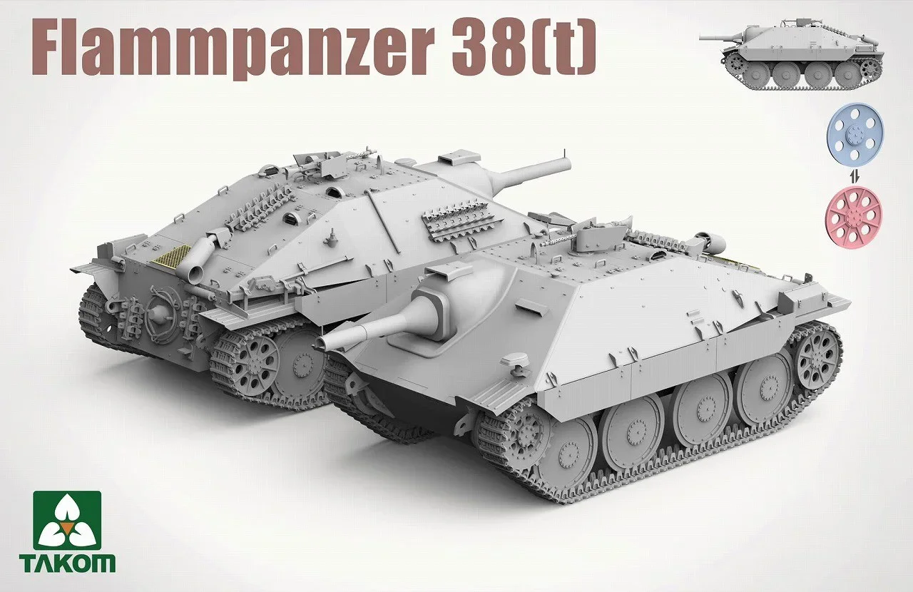 TAKOM Plastikowy zestaw modeli do składania w skali TAKOM-2180 Flammpanzer 38(t) Zbiornik natryskowy płomienia 1/35