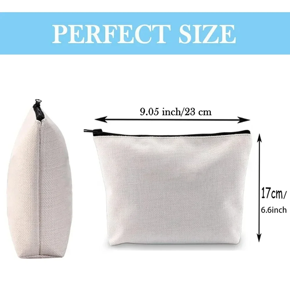 Handheld Zipper Makeup Pouch with Color Print Lightweight Cosmetic Storage Bag Practical Organizer For Shopping Commute Outing