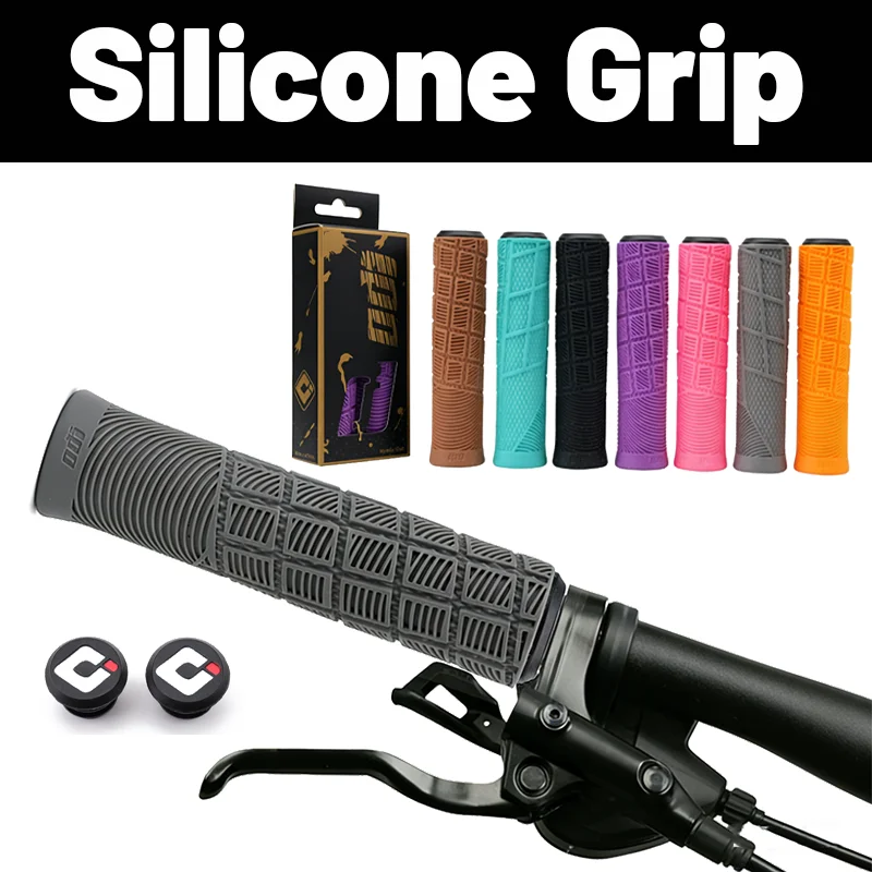 

Odi Silicone Bike Grip Grey Orange Brown Pink Purple Grips 22mm Lock-On Grip Lightweight Shock Absorbing Anti-Slip Grip 129 Mtb