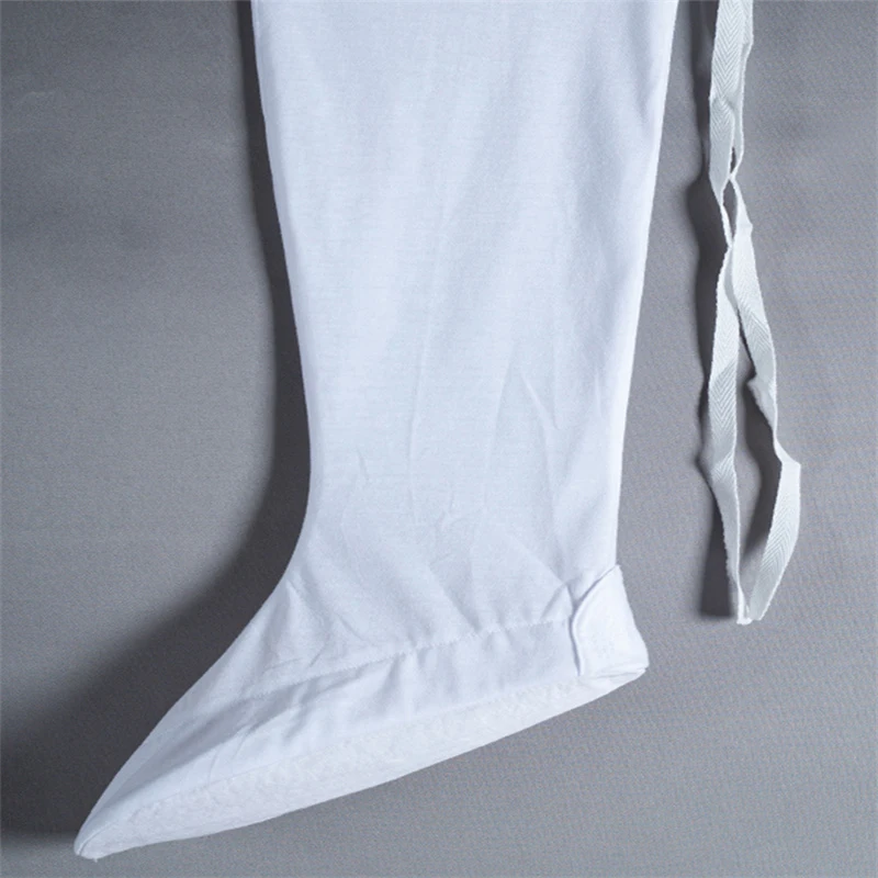 Meias soltas de algodão branco acessórios homens antigos meias hanfu vintage branco masculino e feminino televisão anime filme cosplay