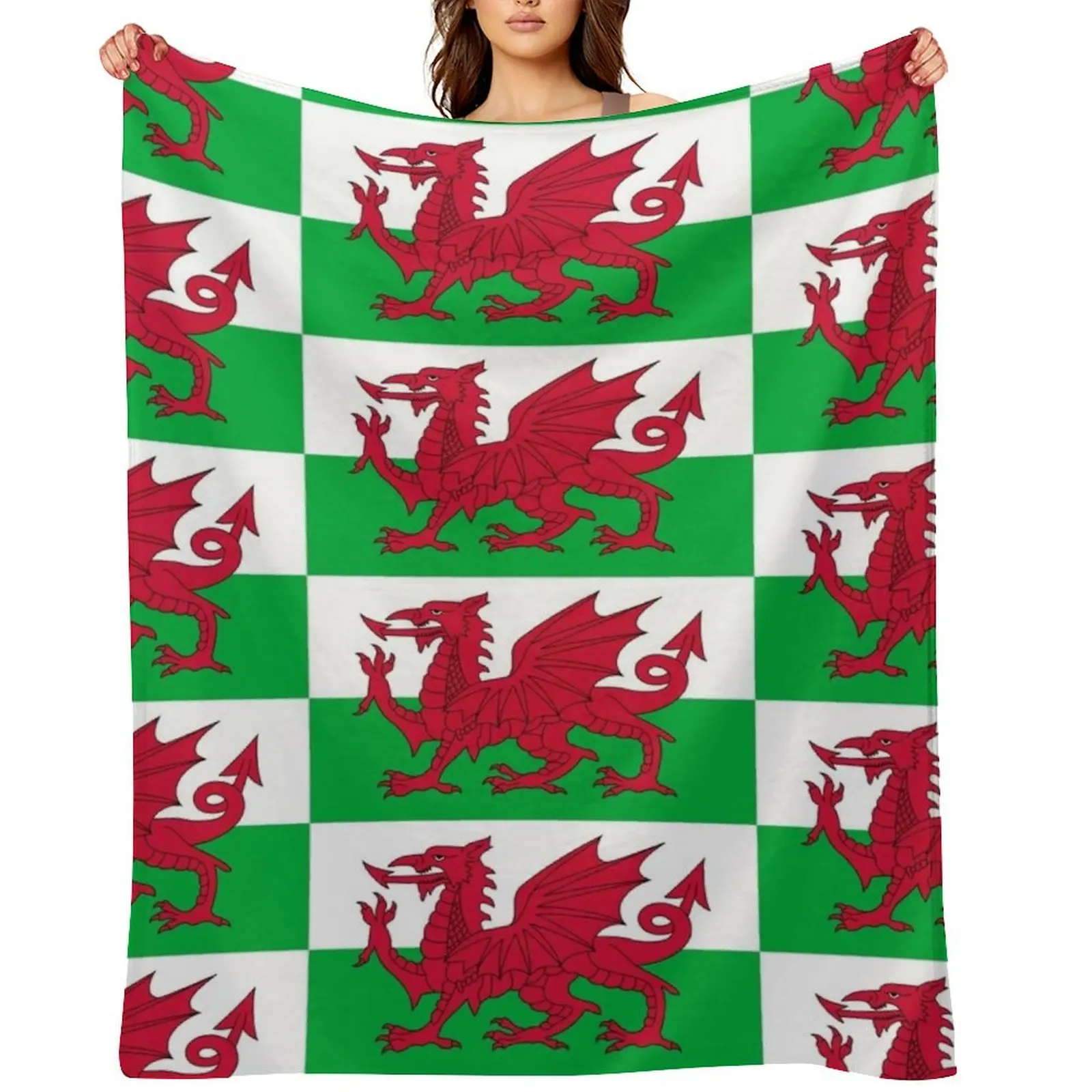 

Flag of Wales Throw Blanket Flannel Retros anime Blankets