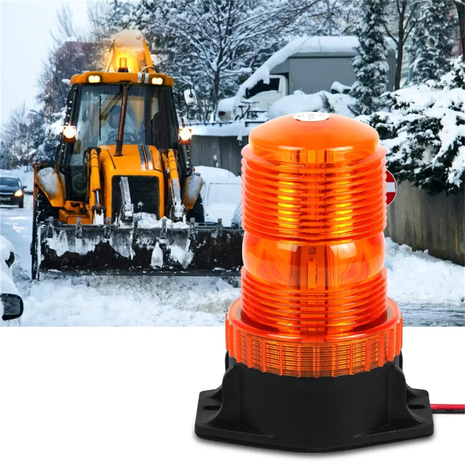 30 LED Strobe Light 12V-24V LED Car Emergency Warning Safety Flashing Beacon Lights for Vehicle Forklift Truck Tractor Golf Cart